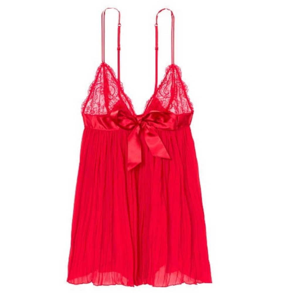 Red babydoll lingerie